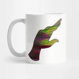 Glitch Art Hand Reaching Out Glitchcore Mug